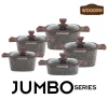 سرویس قابلمه و تابه گرانیتی ۱۰ پارچه زیو مدل ZCS-8300/5S32 JUMBO SERIES